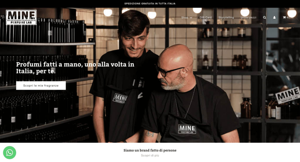 Sito Mine Perfume Lab con Spoki